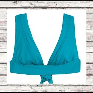Vitamin A turquoise ocean bikini top NWT